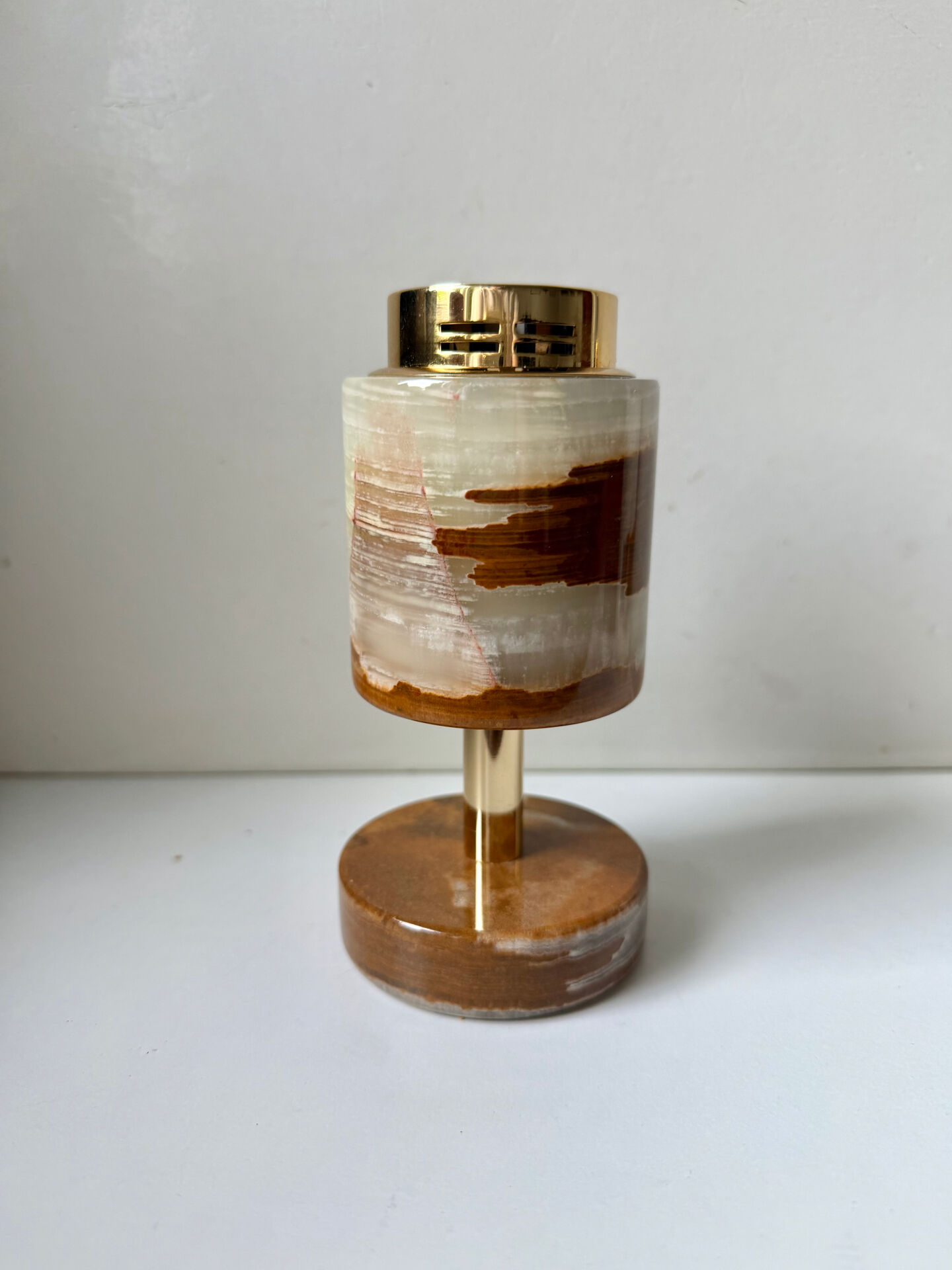 Vintage SAROME Japan Marble Onyx Table Lighter