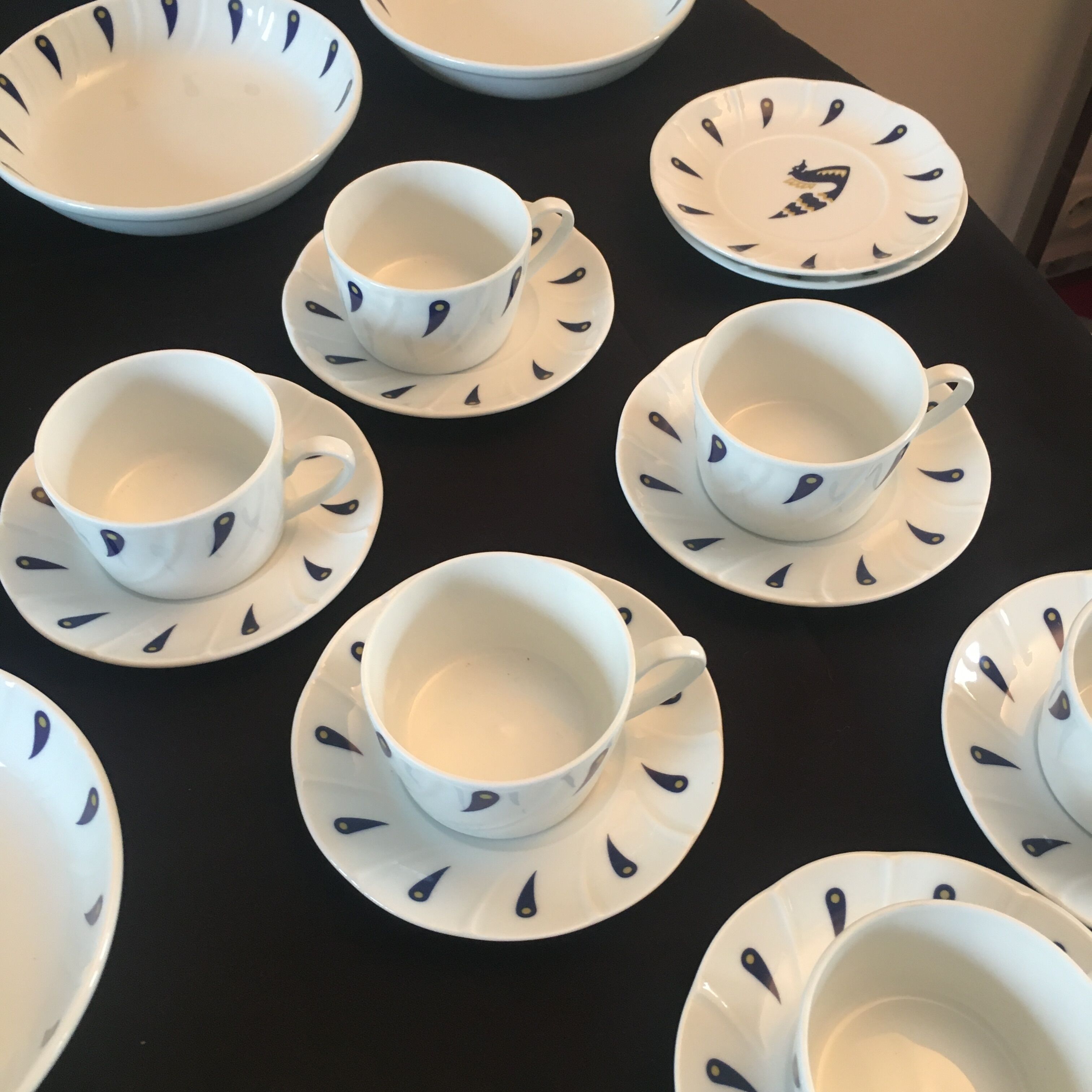 58 service pieces by Jean Picart le Doux for Air France
