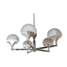 Lustre 5 lumières de chez Sciolari 1960 chrome