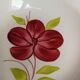 4 old hollow plates, model "Geraldine" red and green flowers