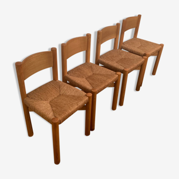 4 Merribel chairs by Charlotte Perriand