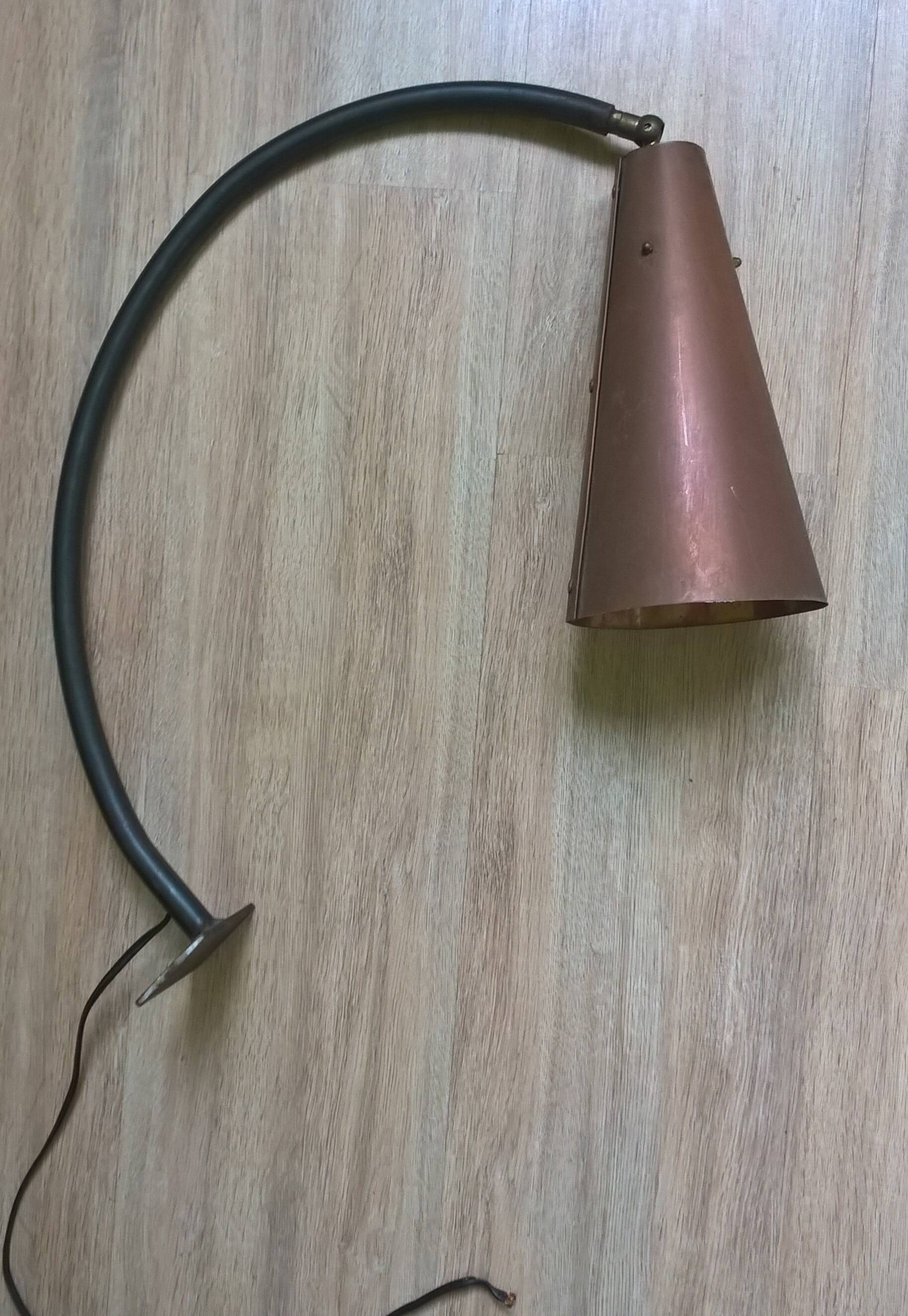 Vintage industrial Scandinavian style wall lights in copper and metal