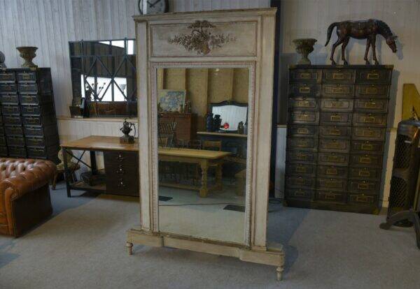 Large Napoleon III patinated mirror, 19th century