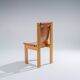 Elm and leather chair, Luigi Gorgoni, 1970s