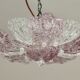 Vintage Murano glass ceiling lamp pink
