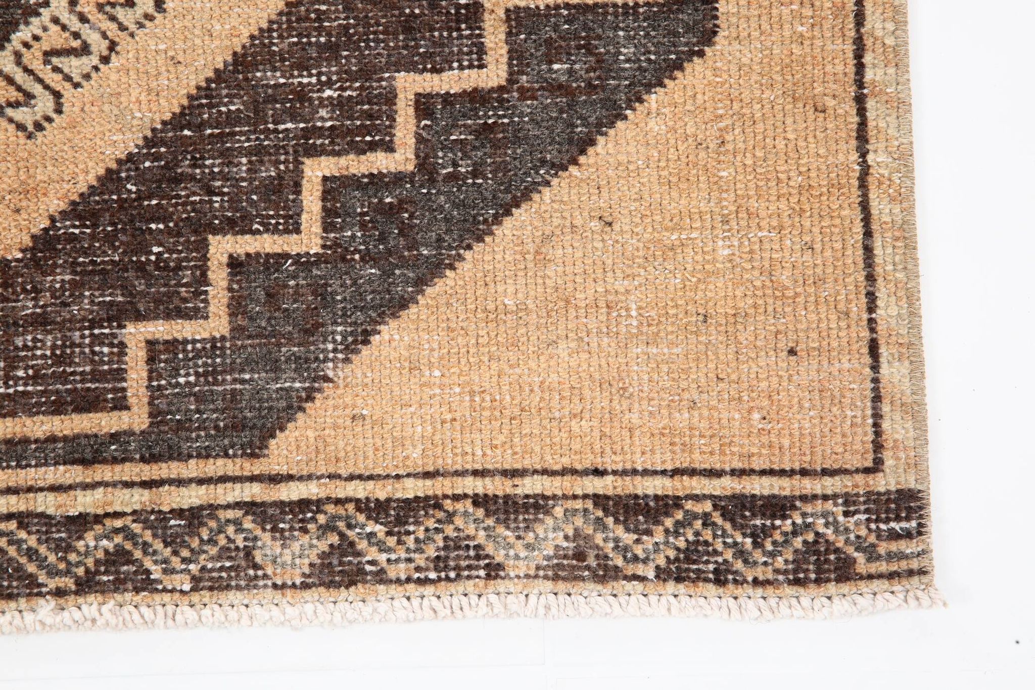 3x11 Rug For Hallway Brown Vintage Persian Runner Rug, 94x345Cm SK 5284