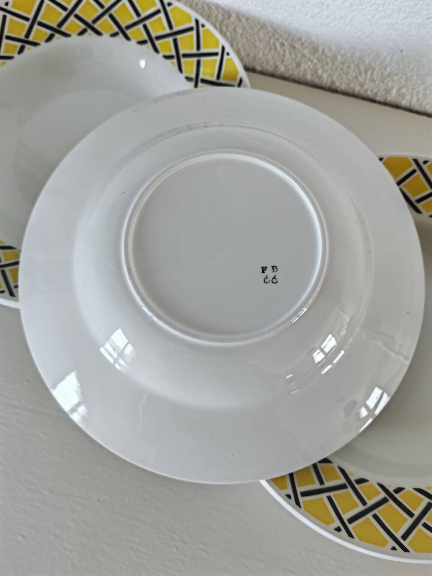 Lot de 6 Assiettes Creuses Badonviller Vintage années 60