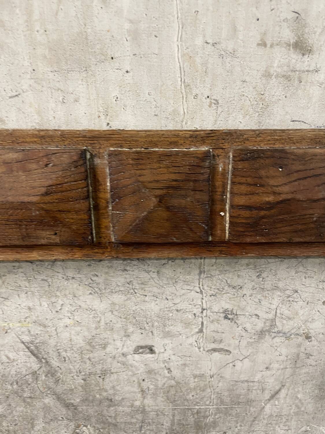 Old folk art fireplace mantle