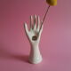 Main baguier vase soliflore vintage