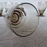 8 wine glasses in smoked glass 10cl