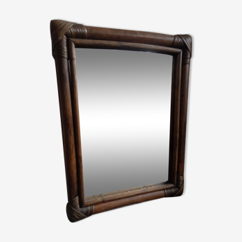 Rattan mirror 37X48cm