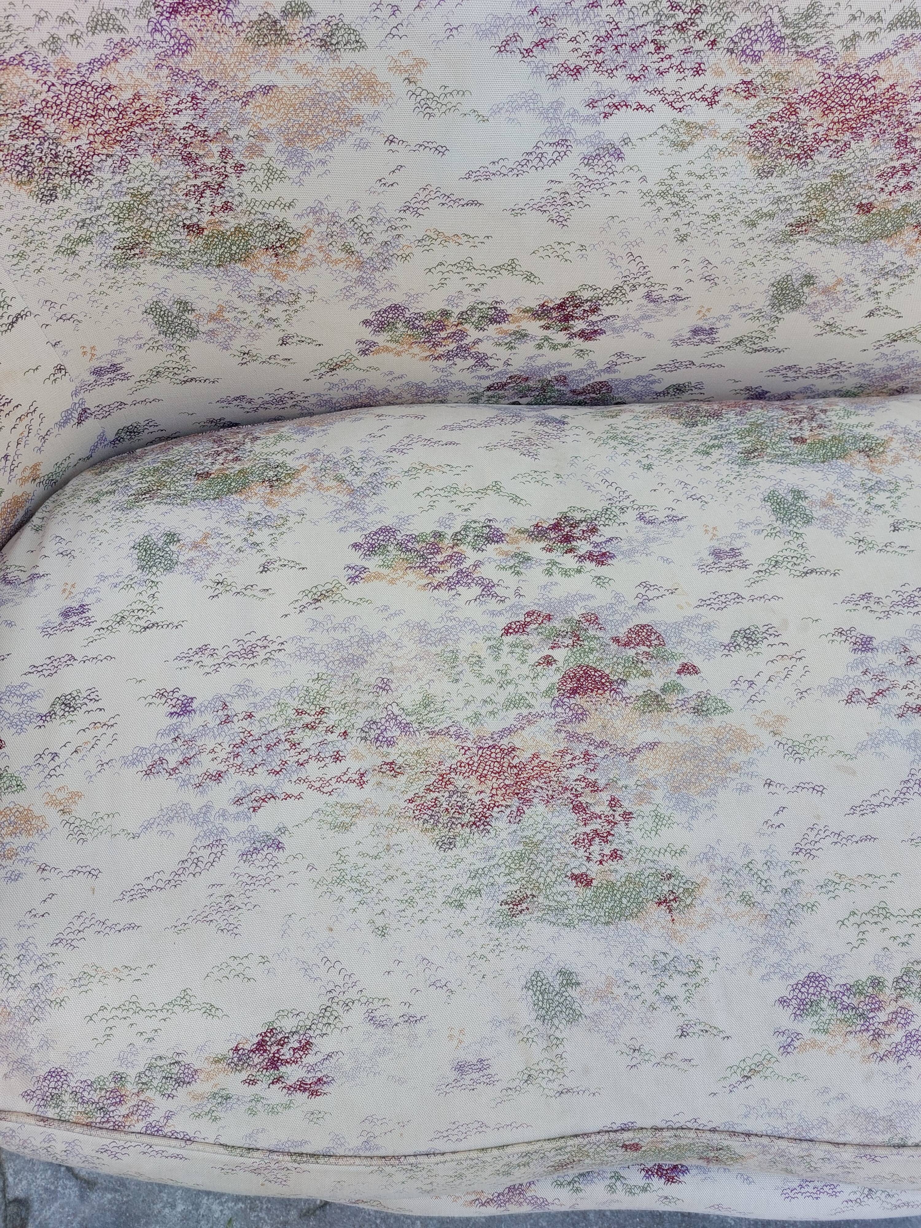Sofa bench louis XV carved basket