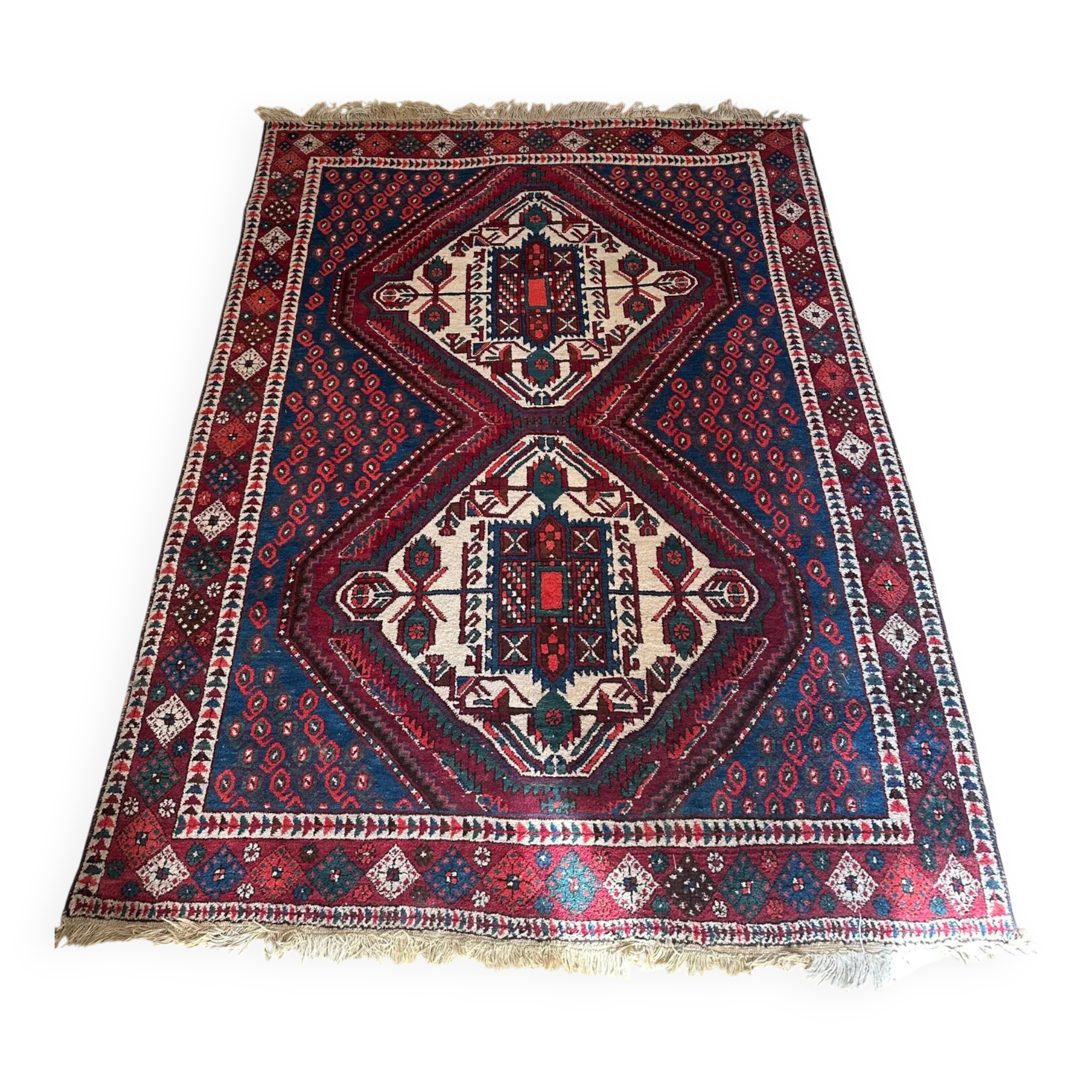 Vintage Shiraz Persian Carpet – House "Aux Trois Quartiers" – Knot wool
