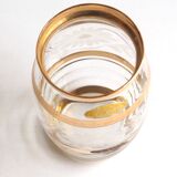Bohemian glass and gold vase