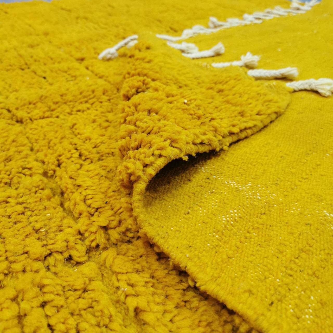 Handmade Berber rug, natural wool, 2.5x1.5 m