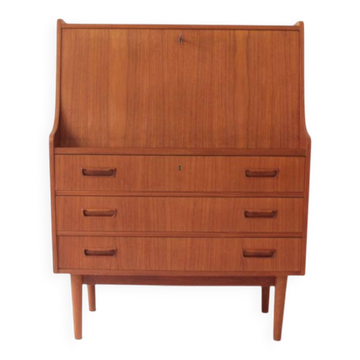 Teak secretary from the 1960s, design by Gunnar Nielssen for Tibergaard.