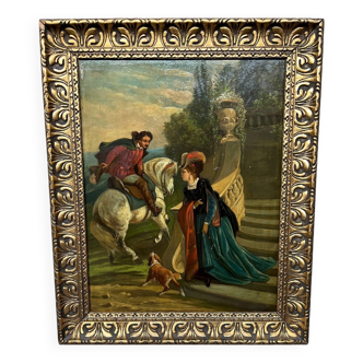 Painting “Romantic scene”.