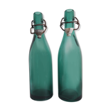 2 old beer bottles