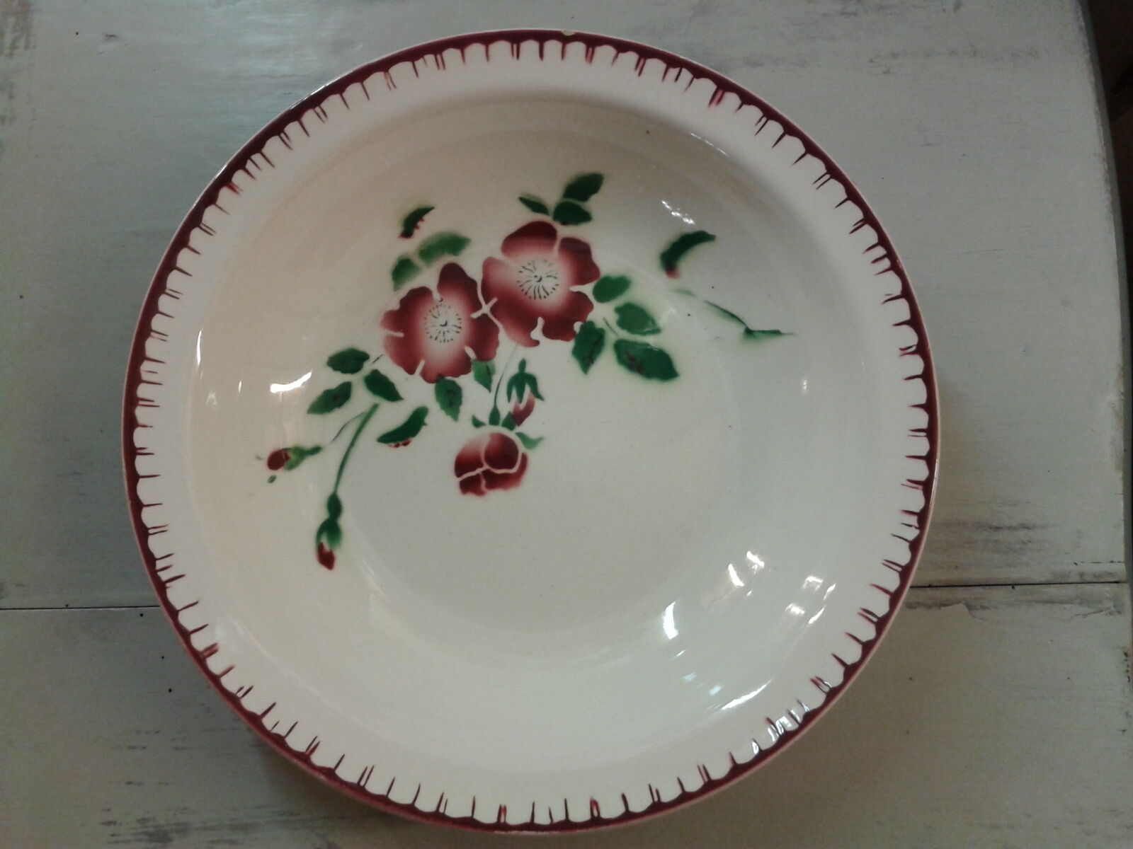 Earthenware Sarreguemines deep dish