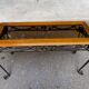 Neo-classical entrance console in wrought iron and solid oak H70 cm 1970