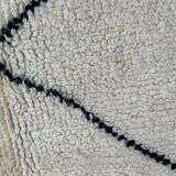 Moroccan rug ben ouarain white - 161 x 267 cm