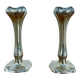 Pair of Art Nouveau Silver-Plated Bud Vases