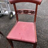 6 stamped English chairs