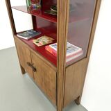 1950s Brazilian modernist library in exotic wood and lacquer.