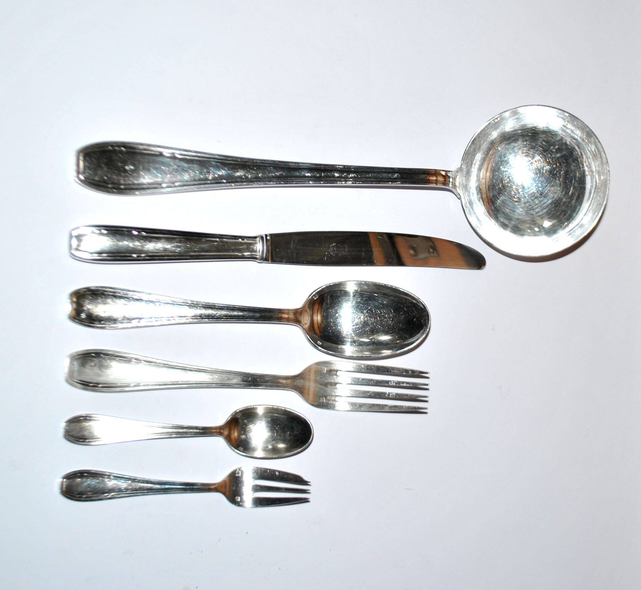 LCF Le Couvert Français cutlery set 60 place settings dessert table modernist design 1950