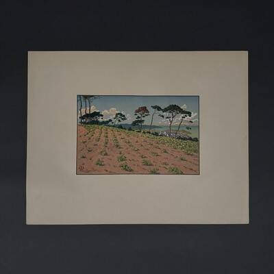 Lithograph by Henri Rivière - Douarnenez seen from Ris