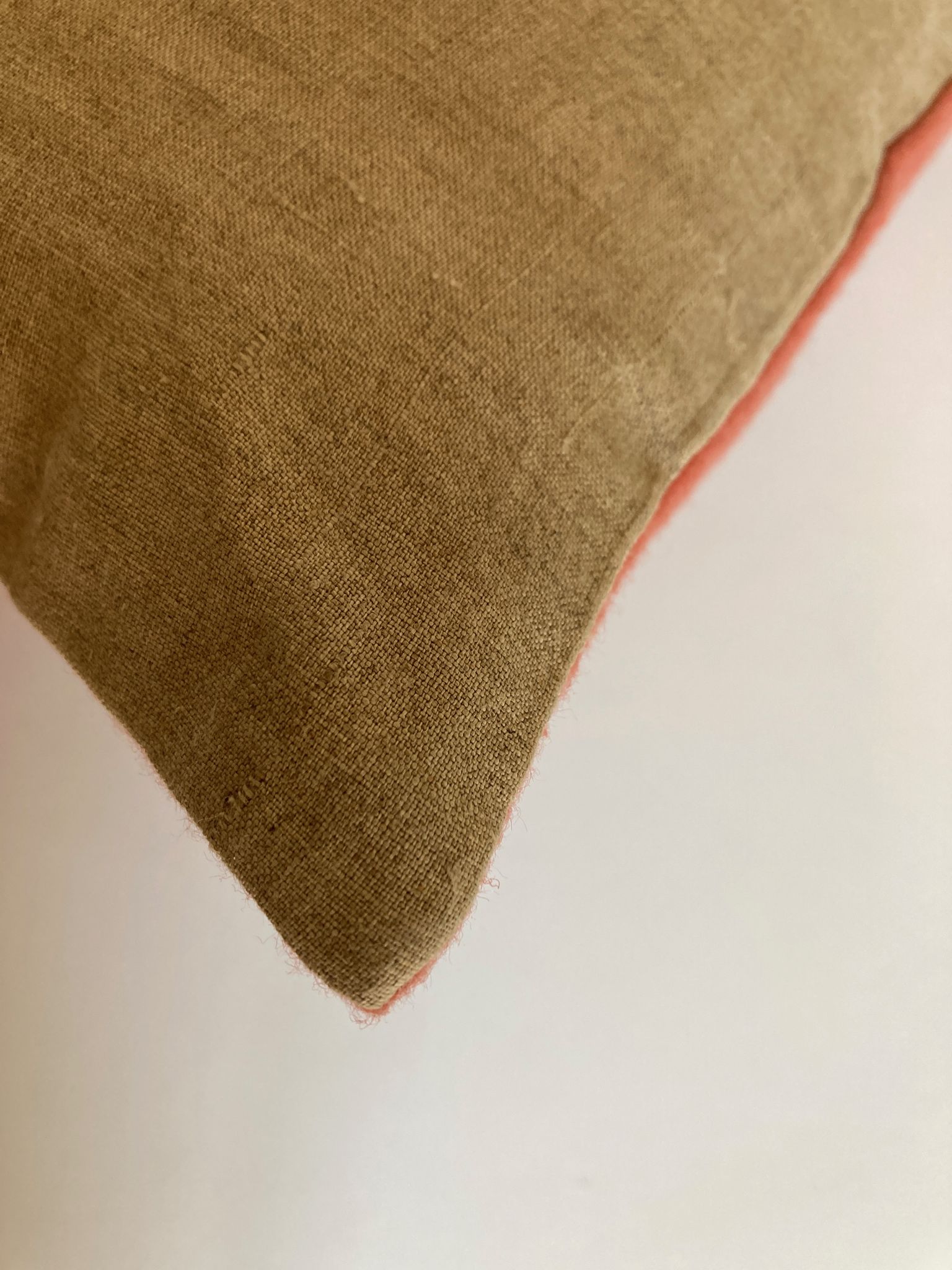 Cushion in cashmere cloth 1970 reversible old linen 60x40