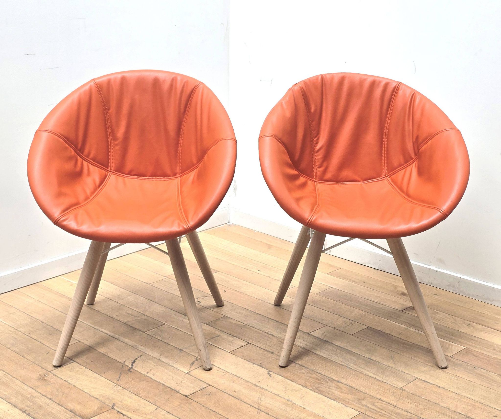 Paire de fauteuils Gliss Wood 904, Pedrali