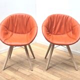 Pair of Gliss Wood 904 armchairs, Pedrali