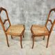 Set of antique French chairs dining chairs webbing and beech