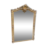 Old Louis XV style mirror in wood and gilded stucco. Napoleon III
