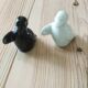 Duo de salières pingouins noir et blanc