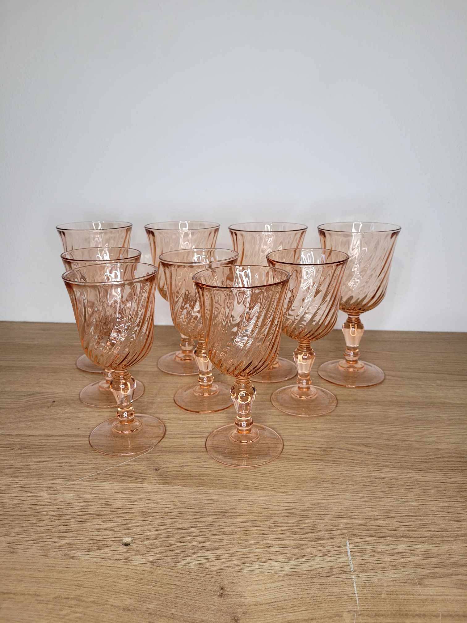 9 Rosaline Arcoroc Luminarc stemmed glasses