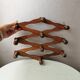 Vintage wooden harmonica coat rack 1970