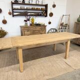 Solid oak table with extensions