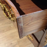 Louis XV period chest of drawers in violet wood.bronze trim