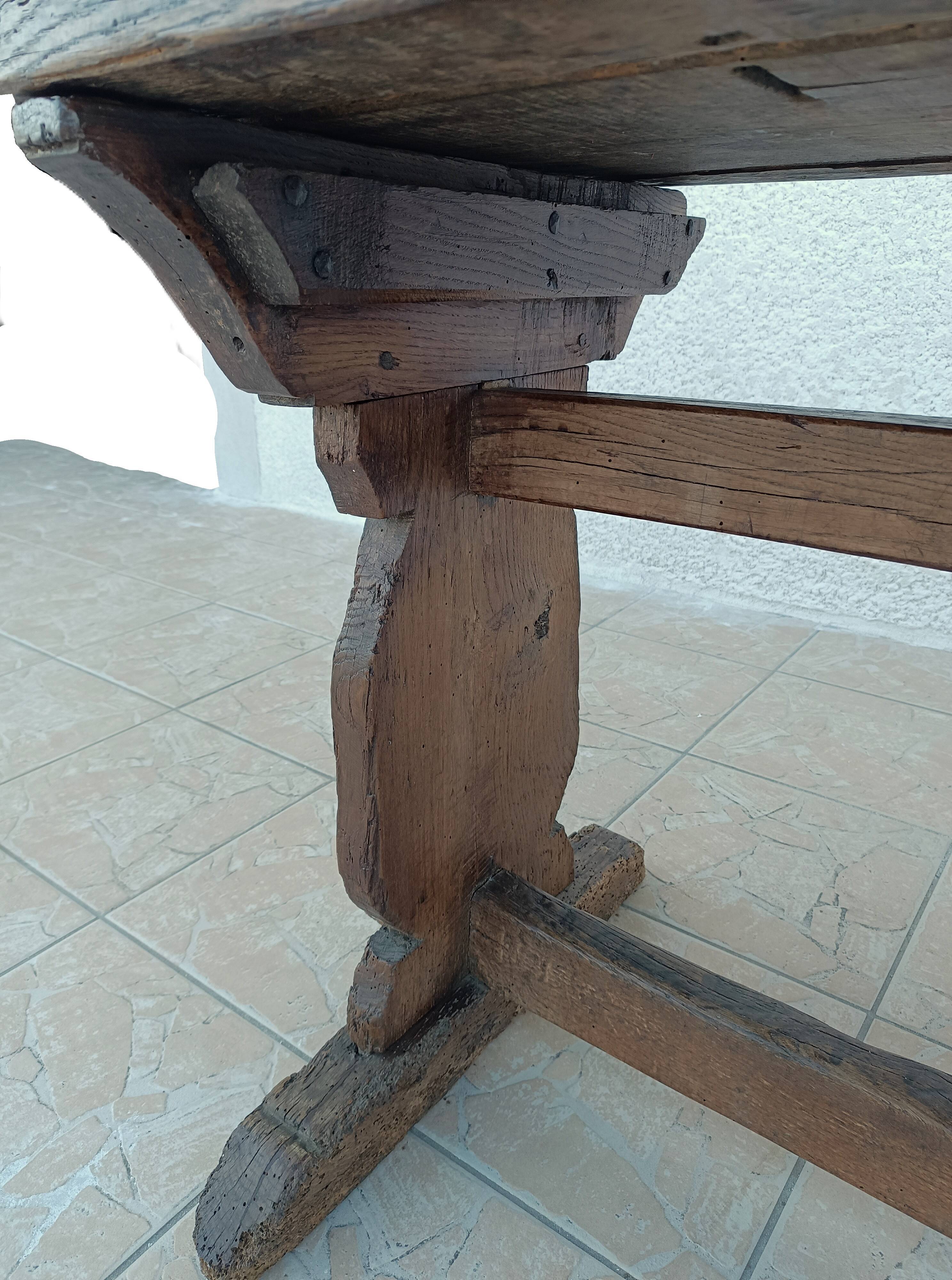 18th Century Solid Oak Monastery Table
