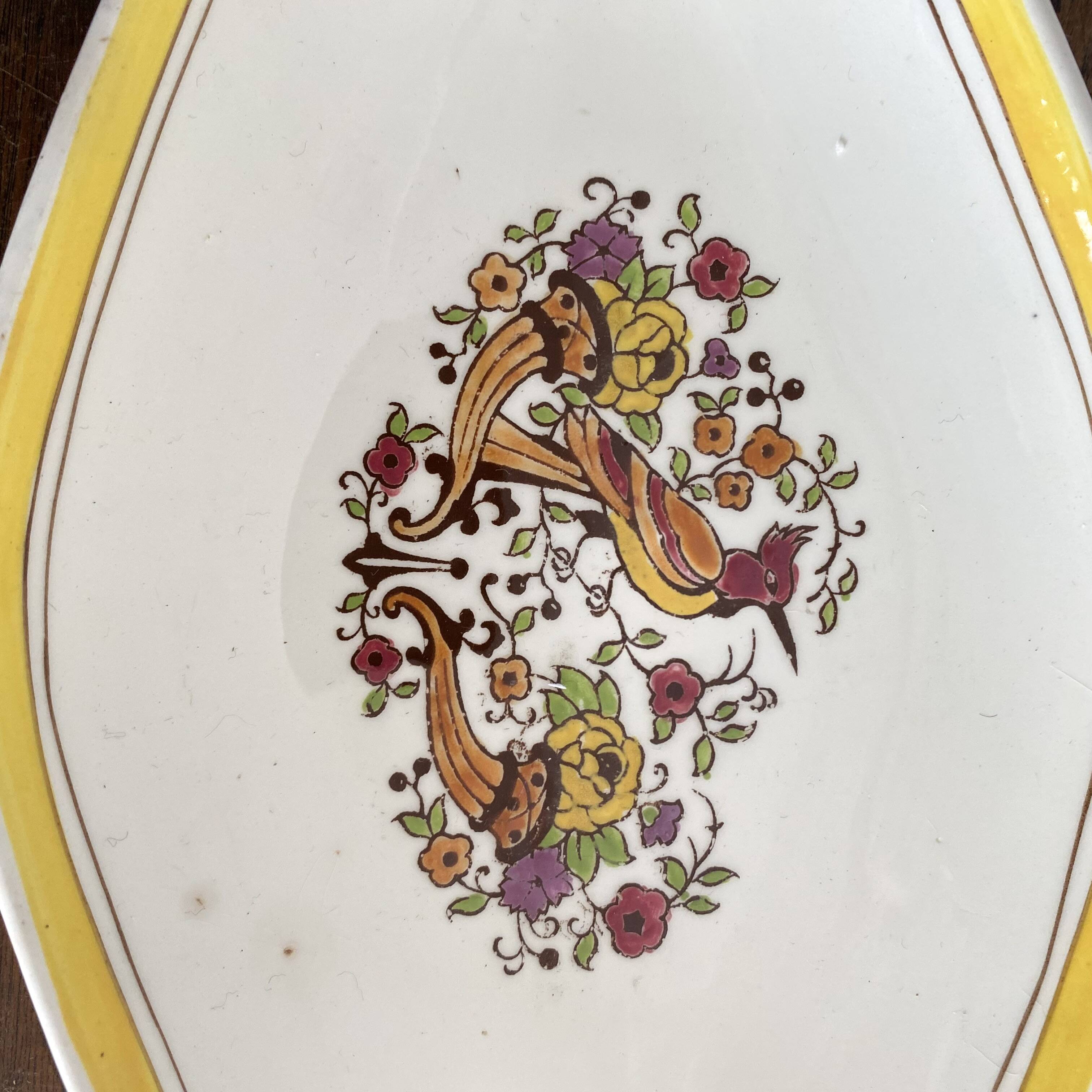 Antique Boch La Louvière Belgium dish