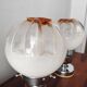 Paire de lampes mazzega 1970 verre de Murano