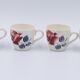 6 cups and under coffee cups Digoin Sarreguemines décor Cannes