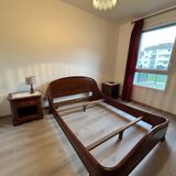 Bed with bedside tables