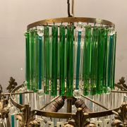 Vintage Italian Crystal Chandelier, 1940s