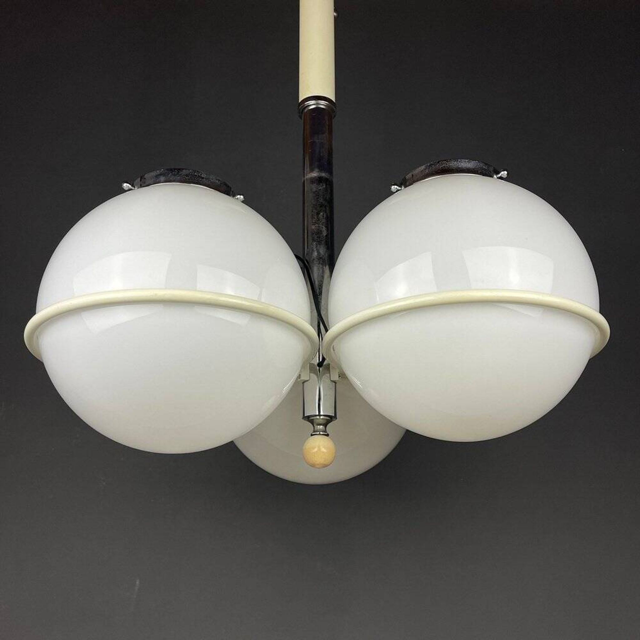 Lustre globe en verre de Murano par Gino Sarfatti, Italie, années 1960