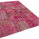 Handwoven turkish contemporary 186 cm x 288 cm pink patchwork rug