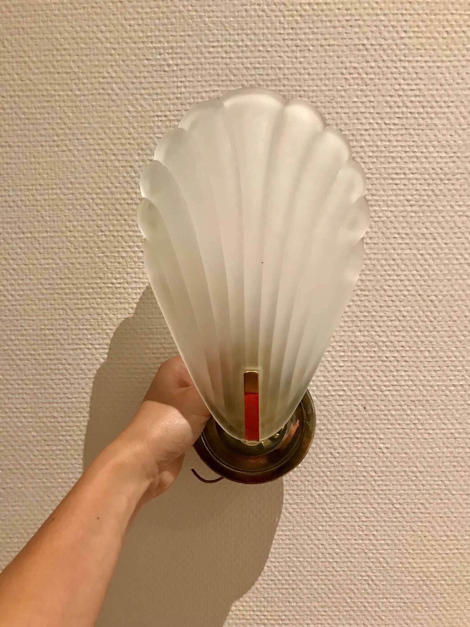 Glass shell wall lamp