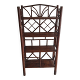 Bamboo and rattan bookcase from the 50s